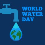 World Water Day - vector abstract. waterdrop concept. Save the water - ecology concept background