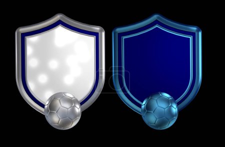 Foto de Escudos de futbol soccer para conceptos graficos. Diseno. - Imagen libre de derechos
