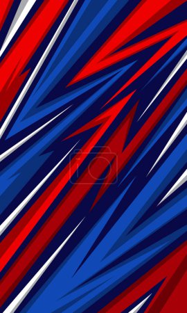 Racing geometric abstract background. Car wrap sticker template. Sports jersey fabric design