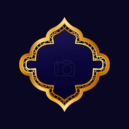 Luxury gold islamic border. Islamic frame. Islamic banner
