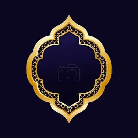 Luxury gold islamic border. Islamic frame. Islamic banner