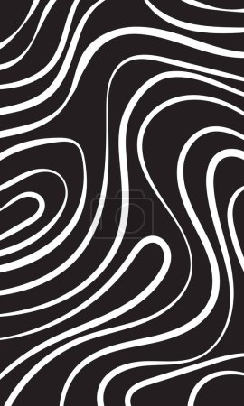 Monochrome abstract background of dynamic flowing lines