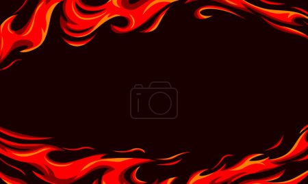 Flammenleerer Hintergrund. Vektorillustration