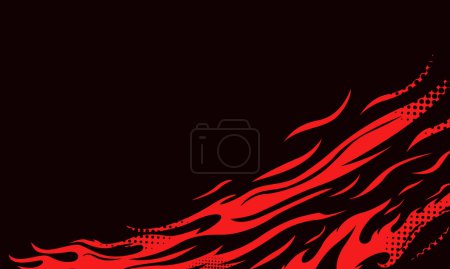 Ilustración de Diseño de pegatina de vinilo de llama ardiente para envoltura de automóvil - Imagen libre de derechos