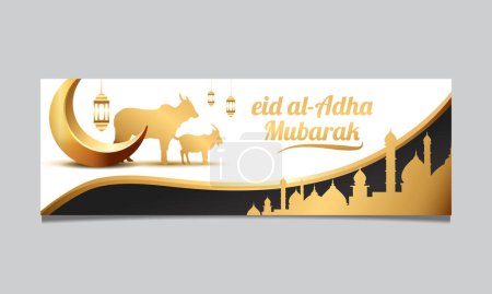 Eid al Adha islamische Feier Luxus-Banner Vorlage