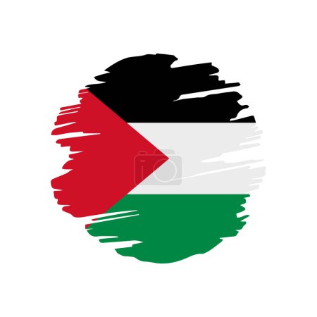 Illustration of circular Palestine flag
