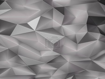 Photo for 3d render, silver color abstract background, Abstract background of triangle shape, silver color background, abstract background, 3d background. - Royalty Free Image