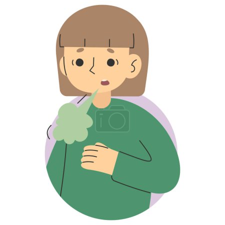 Illustration for Burp 8 cute on a white background, vector illustration - Royalty Free Image