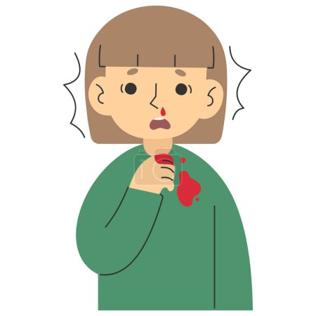 Bloody nose 6 cute on a white background, vector illustration