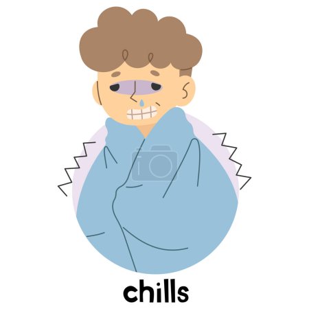 Chills 3 cute on a white background, vector illustration.
