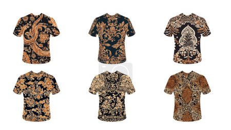 Batik-Motiv für Hemd- oder Kurzarm-T-Shirt-Design