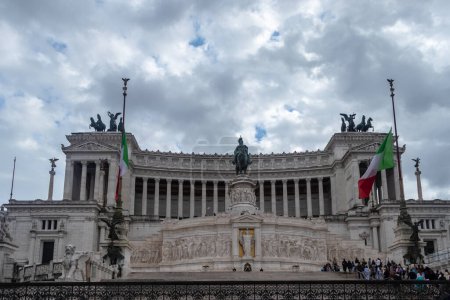 Foto de Roma, Italia, el Monumento Nacional a Vittorio Emanuele II o Mole del Vittoriano, también llamado Altare della Patria. - Imagen libre de derechos