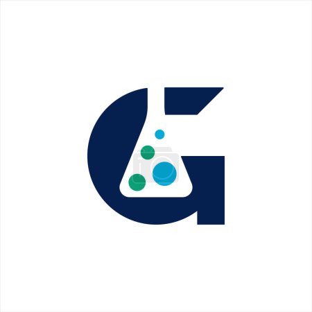 Illustration for Letter G Lab Logo - Royalty Free Image