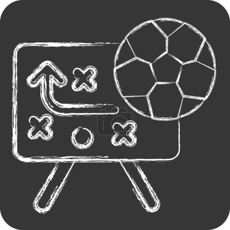 Icon Strategy. related to Football symbol. chalk Style. simple design illustration