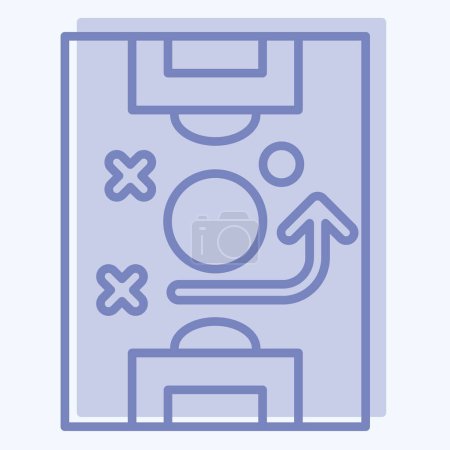 Icon Tactics. related to Football symbol. two tone style. simple design illustration