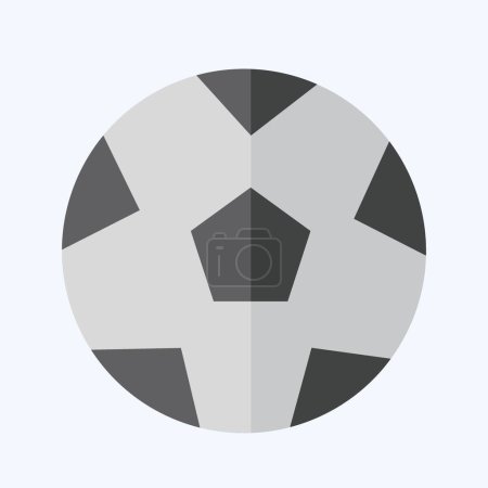 Symbolfußball. mit Fußball-Symbol verwandt. flachen Stil. einfache Design-Illustration