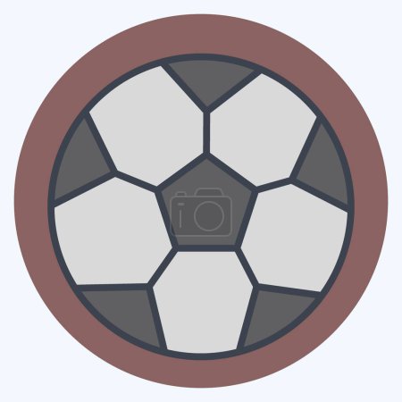 Icon Football. related to Football symbol. color mate style. simple design illustration