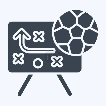 Icon Strategy. related to Football symbol. glyph style. simple design illustration