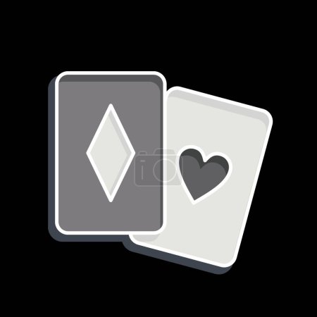Icon Palying Card. im Zusammenhang mit dem Online Game Symbol. Hochglanzstil. einfache Design-Illustration