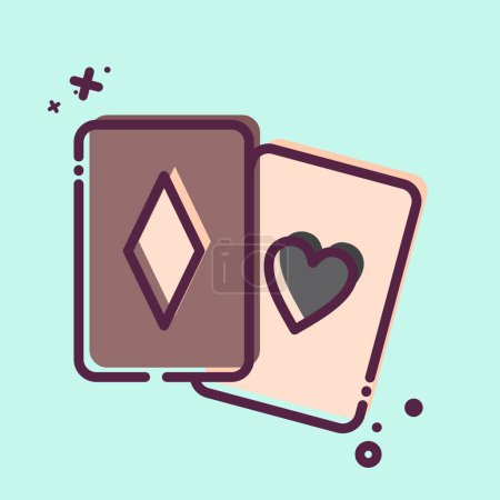 Icon Palying Card. im Zusammenhang mit dem Online Game Symbol. MBE-Stil. einfache Design-Illustration
