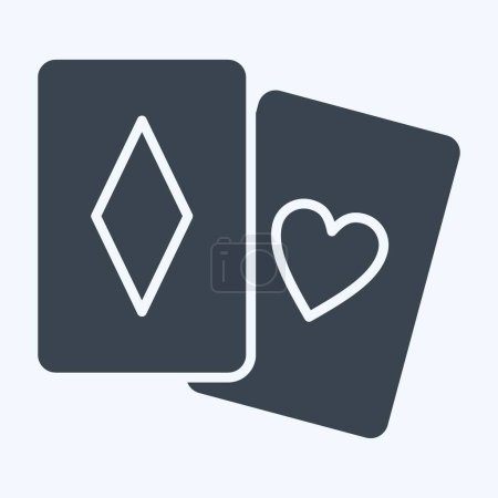 Icon Palying Card. im Zusammenhang mit dem Online Game Symbol. Glyphen-Stil. einfache Design-Illustration