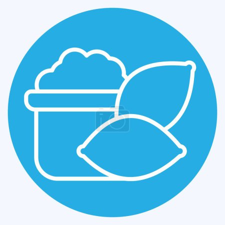 Icon Yams. im Zusammenhang mit dem Symbol Gesunde Ernährung. Blaue Augen. einfache Design-Illustration