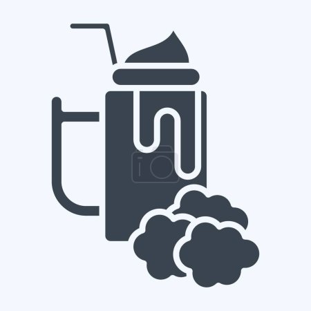 Icono de frambuesa. relacionado con el símbolo de Alimentos Saludables. estilo glifo. ilustración de diseño simple
