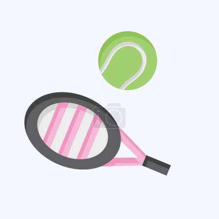 Icon Tennis. related to Tennis Sports symbol. flat style. simple design illustration
