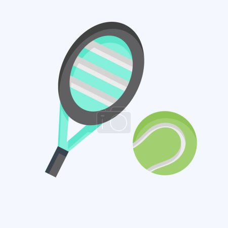 Icon String. im Zusammenhang mit Tennis Sports Symbol. flachen Stil. einfache Design-Illustration