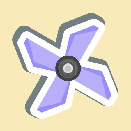 Sticker Drone Blades. related to Drone symbol. simple design illustration