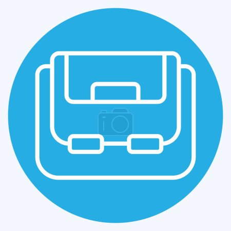 Illustration for Icon Shoulder Bag. related to Drone symbol. blue eyes style. simple design illustration - Royalty Free Image