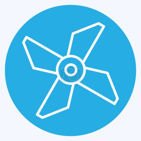 Icono Drone Blades. relacionado con el símbolo Drone. ojos azules estilo. ilustración de diseño simple