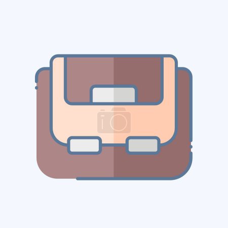Illustration for Icon Shoulder Bag. related to Drone symbol. doodle style. simple design illustration - Royalty Free Image