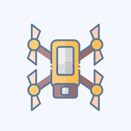 Icon Scouting Drone. related to Drone symbol. doodle style. simple design illustration