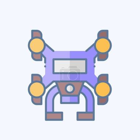 Icon Drone. related to Drone symbol. doodle style. simple design illustration