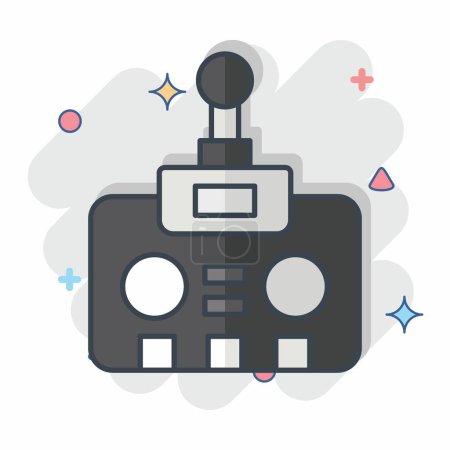Icon Drone Controller. related to Drone symbol. comic style. simple design illustration