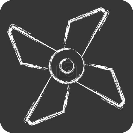 Icon Drone Blades. related to Drone symbol. chalk Style. simple design illustration
