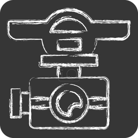 Icon Drone Camera. relacionado con el símbolo Drone. Estilo tiza. ilustración de diseño simple