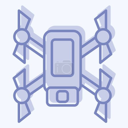 Icon Scouting Drone. related to Drone symbol. two tone style. simple design illustration