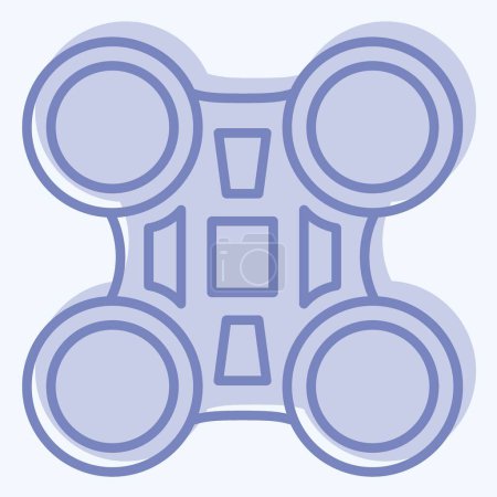 Icône Drone agricole. lié au symbole Drone. style à deux tons. illustration de conception simple