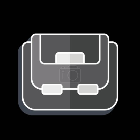 Illustration for Icon Shoulder Bag. related to Drone symbol. glossy style. simple design illustration - Royalty Free Image