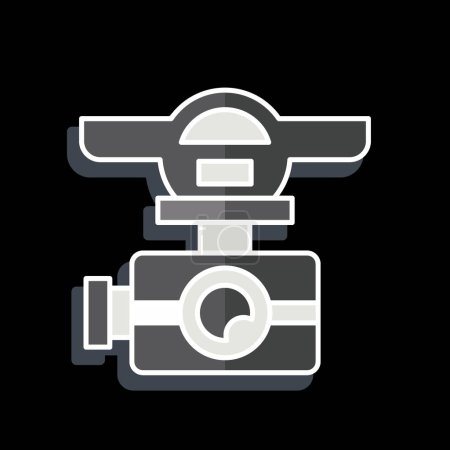 Icon Drone Camera. related to Drone symbol. glossy style. simple design illustration