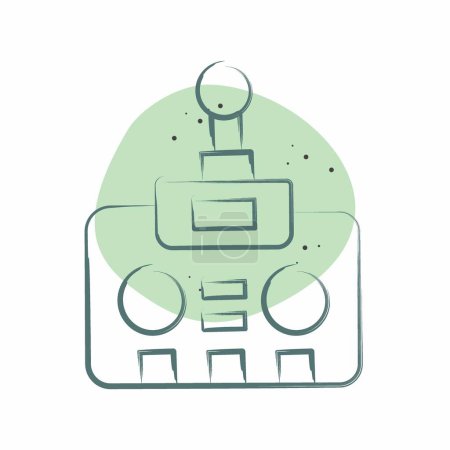 Icon Drone Controller. related to Drone symbol. Color Spot Style. simple design illustration