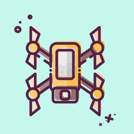 Icon Scouting Drone. related to Drone symbol. MBE style. simple design illustration