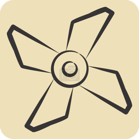 Ilustración de Icono Drone Blades. relacionado con el símbolo Drone. estilo dibujado a mano. ilustración de diseño simple - Imagen libre de derechos