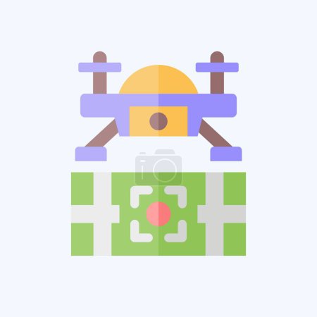 Icon Target Location. related to Drone symbol. flat style. simple design illustration