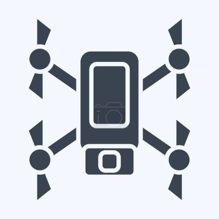 Icon Scouting Drone. related to Drone symbol. glyph style. simple design illustration
