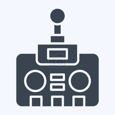 Icon Drone Controller. im Zusammenhang mit dem Drohnen-Symbol. Glyphen-Stil. einfache Design-Illustration
