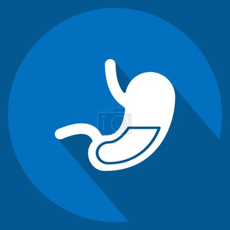 Icon Gastroenterology. related to Medical Specialties symbol. long shadow style. simple design illustration
