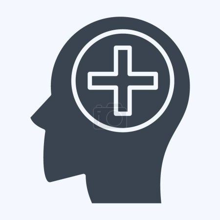 Icon Psychiatry. related to Medical Specialties symbol. glyph style. simple design illustration